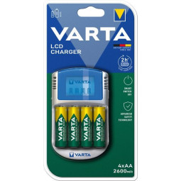Laturi Varta LCD Charger + 4xAA 2600mAh