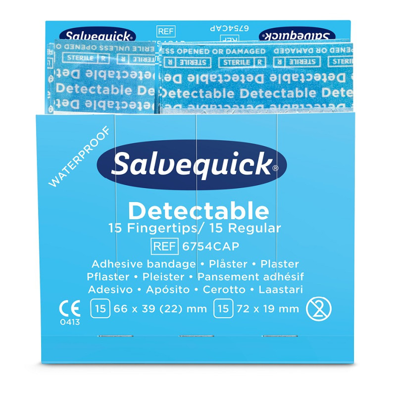 Laastari Salvequick 6754CAP Sininen 15+15 /6pkt