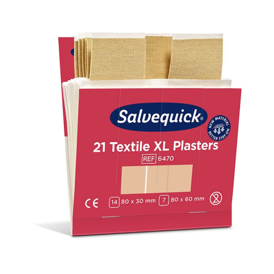 Laastari Salvequick 6470 14+7 - XL-kokoinen kangaslaastaripakkaus