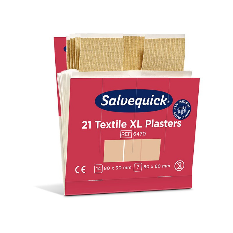 Laastari Salvequick 6470 14+7 - XL-kokoinen kangaslaastaripakkaus