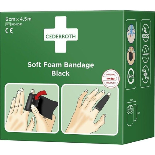 Laastari Soft Foam Black Cederroth 51011021
