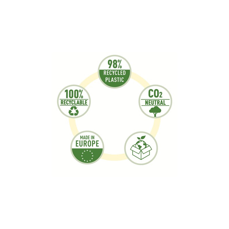 Paperikori Leitz ReCycle 15L Musta - ekologinen jäteastia