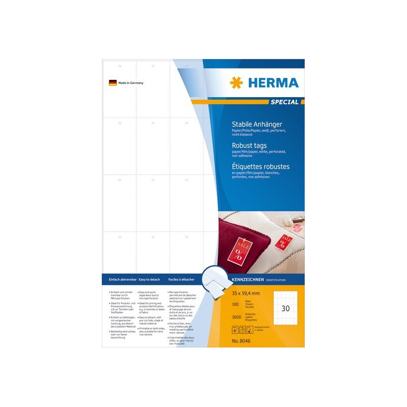 Herma 35x60mm Hintalappumuovi 8046 - edullista ja helppoa hinnoittelua