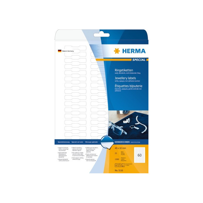 Herma 5116 Korutarra 10x49mm Tulostettava