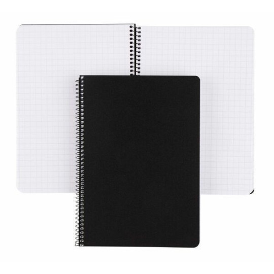 Kierrevihko A5/80 Musta muovikansi