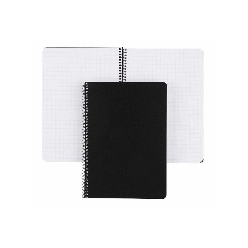 Kierrevihko A5/80 Musta muovikansi