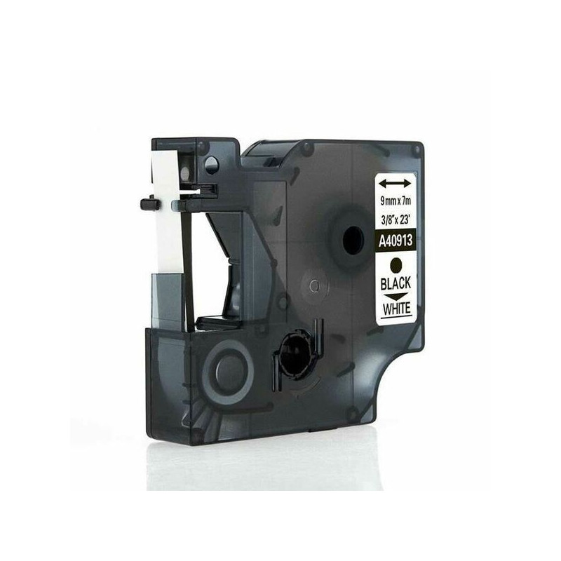 Tarrakasetti 9mm Musta/valkoinen NS 40913 - edullinen tarviketarranauha