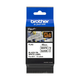 Brother FLe-2511 Musta/Valkoinen (P-Touch Flag Tape)
