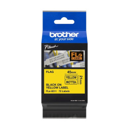 Brother FLe-6511 Musta/Keltainen (P-Touch Flag Tape)