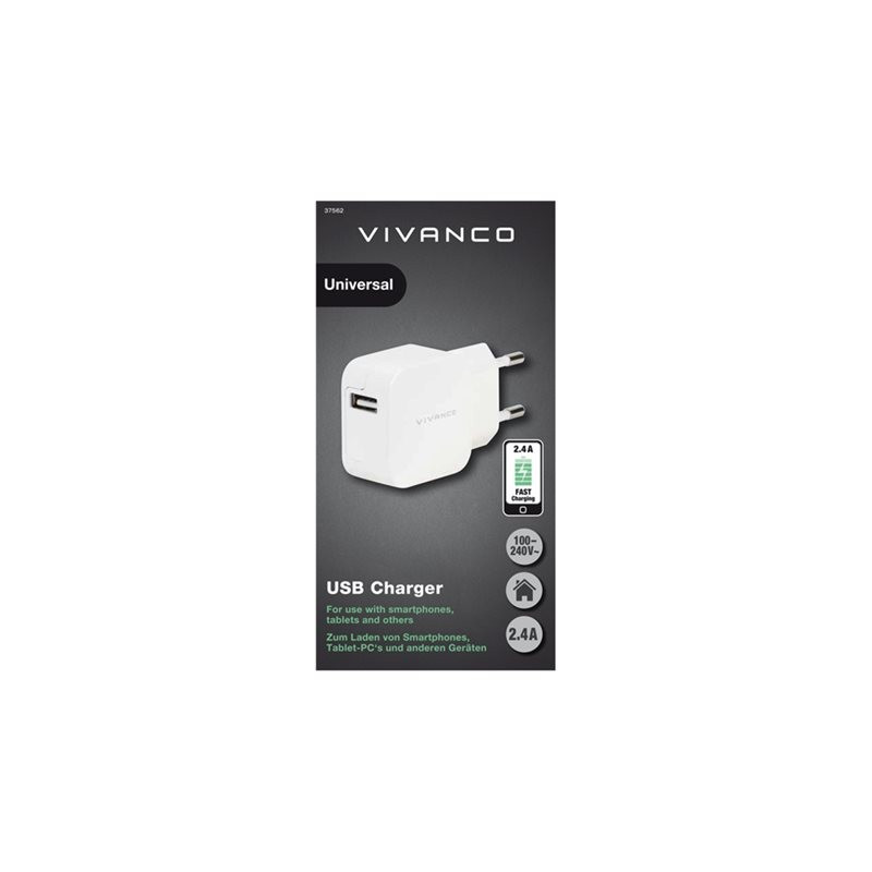 USB-laturi Vivanco 1xUSB
