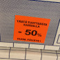 Alennusetiketti -50% Punainen 700kpl/rla