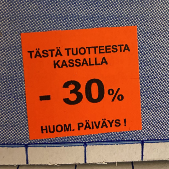 Alennusetiketti -30% Punainen 700kpl/rla