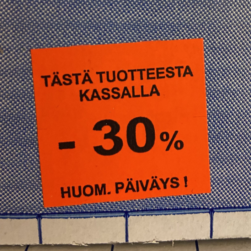 Alennusetiketti -30% Punainen 700kpl/rla