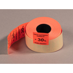 Alennusetiketti -30% Punainen 700kpl/rla