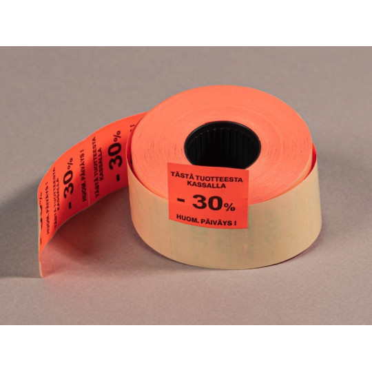 Alennusetiketti -30% Punainen 700kpl/rla
