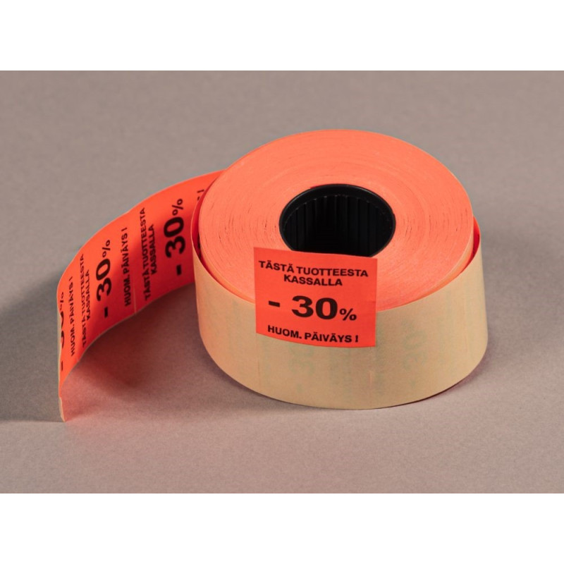 Alennusetiketti -30% Punainen 700kpl/rla