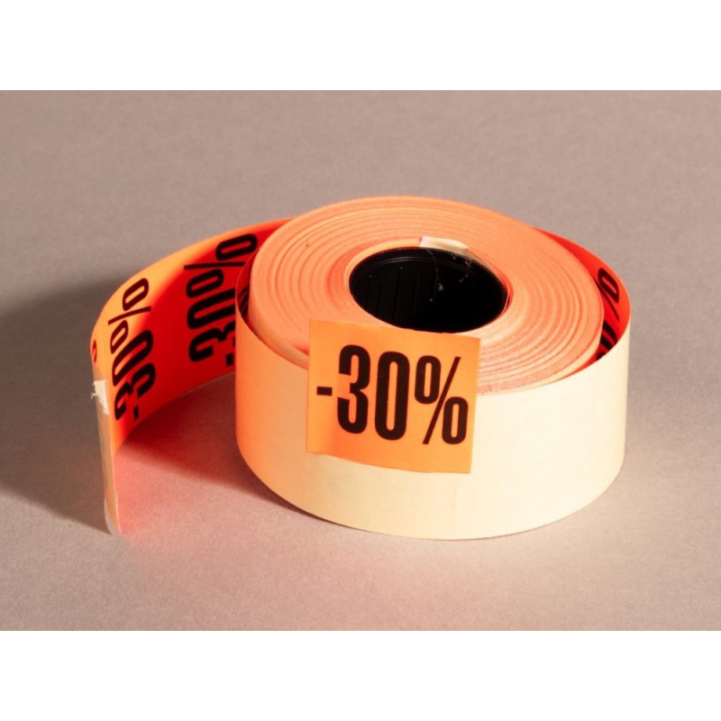 Alennusetiketti -30% Punainen 700kpl/rla