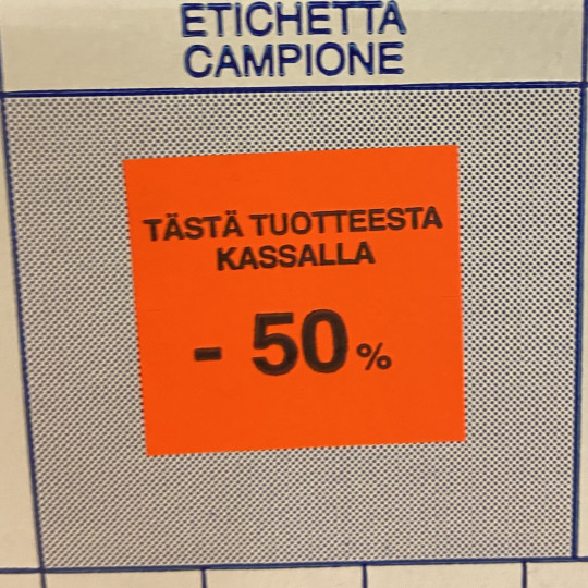 Alennusetiketti -50% Punainen 700kpl/rla