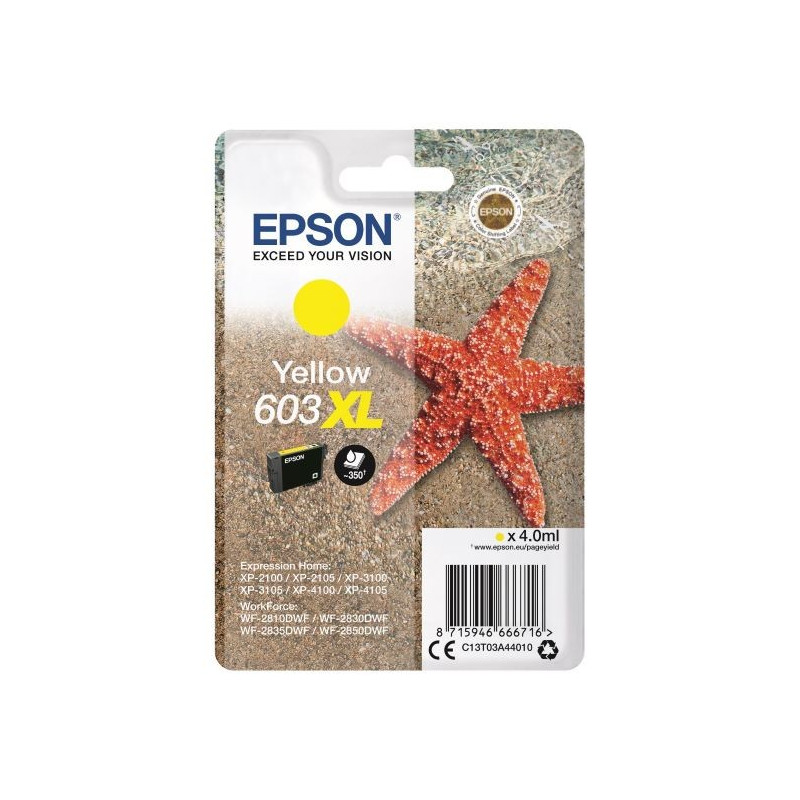Epson 603XL Yellow Mustepatruuna