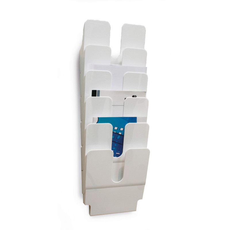 Seinäteline Durable Flexiplus pysty/valkoinen /6kpl (setti)