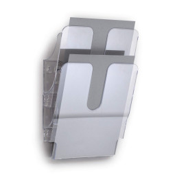 Seinäteline Durable Flexiplus pysty/kirkas 2-osainen
