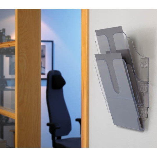 Seinäteline Durable Flexiplus pysty/kirkas 2-osainen