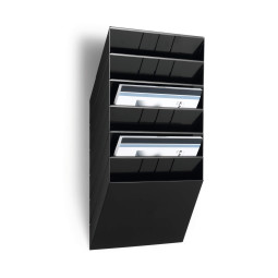 Seinäteline Durable Flexiboxx vaaka/musta /6kpl (setti)