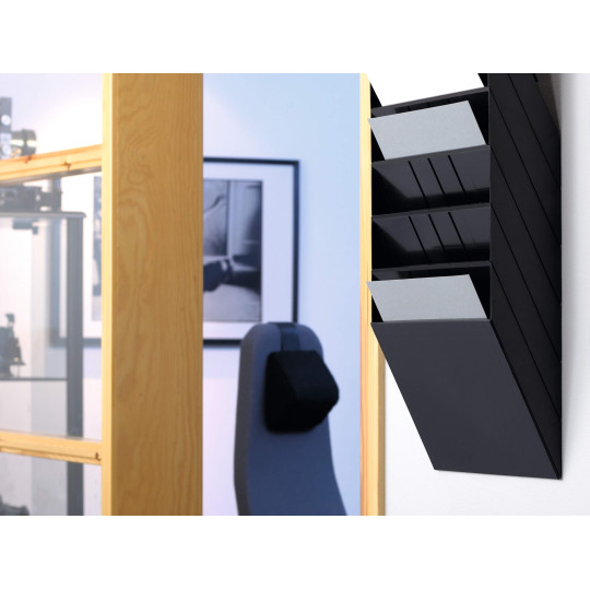 Seinäteline Durable Flexiboxx vaaka/musta /6kpl (setti)