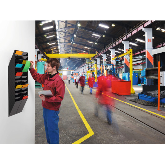 Seinäteline Durable Flexiboxx pysty/kirkas 12-osainen