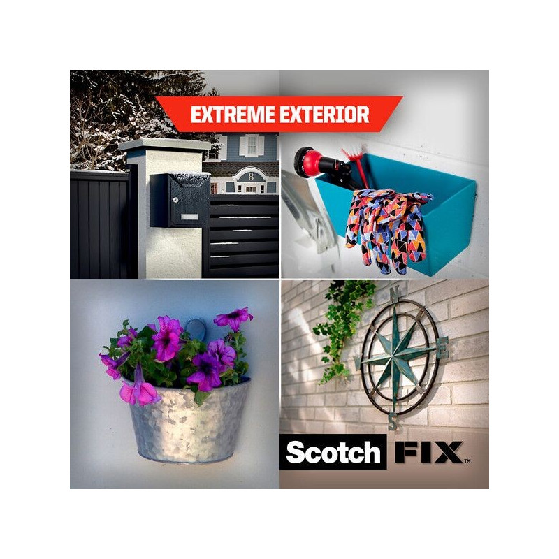 Kiinnitysteippi Scotch Fix Extreme 19mm x 1,5m - erittäin vahva teippi pysyvään kiinnitykseen