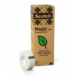 Asiakirjateippi 19mmx33m Scotch 900 Magic EKO (9 rullaa) - ekologinen toimistoteippi