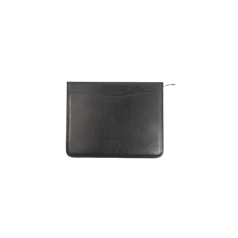 Asiakirjasalkku, musta keinonahka