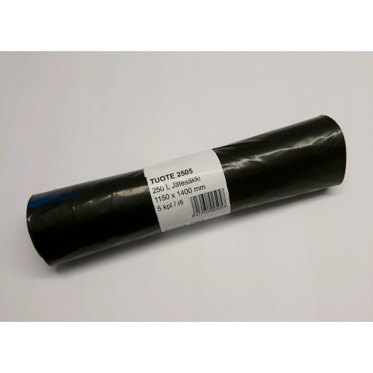 Jätesäkki 240L Musta /5kpl (rla)