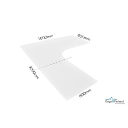 Pöytälevy L-malli - kulmasähköpöydän pöytälevy
