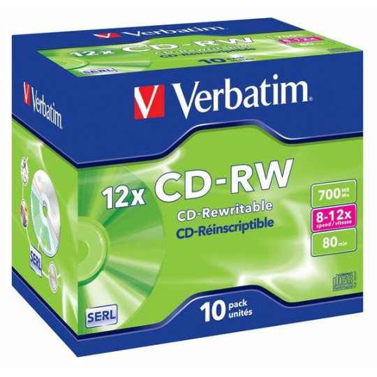 CD-levy Verbatim CD-RW 700MB 8-12x