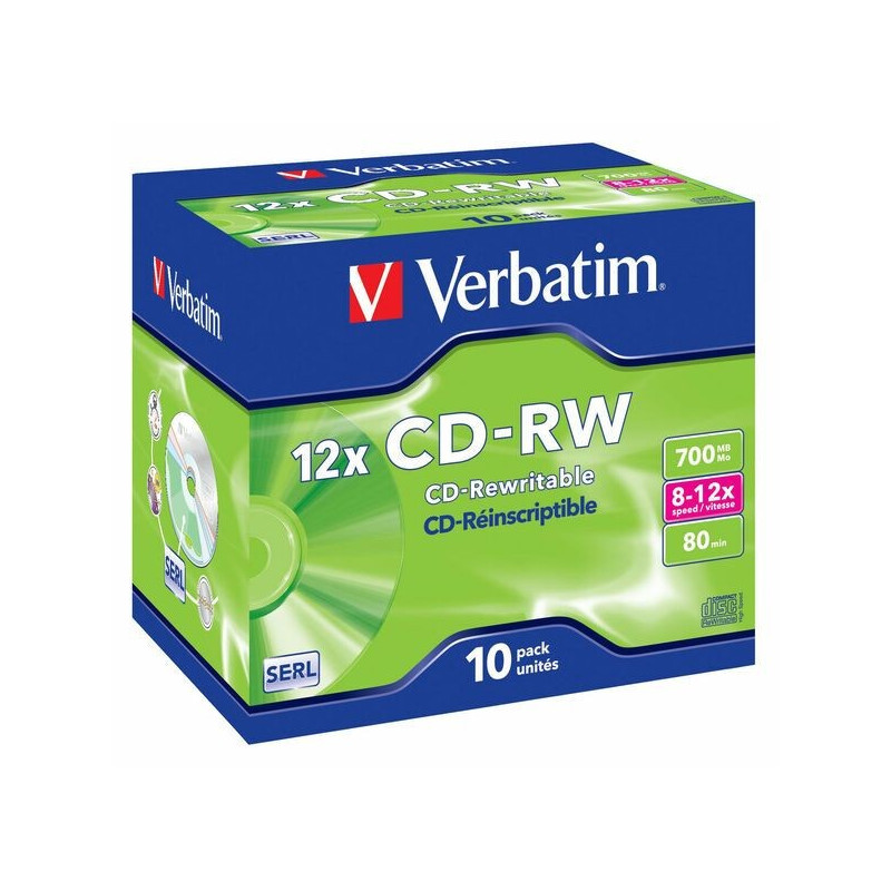 CD-levy Verbatim CD-RW 700MB 8-12x