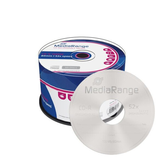 CD-levy MediaRange CD-R 700MB/80min 52x