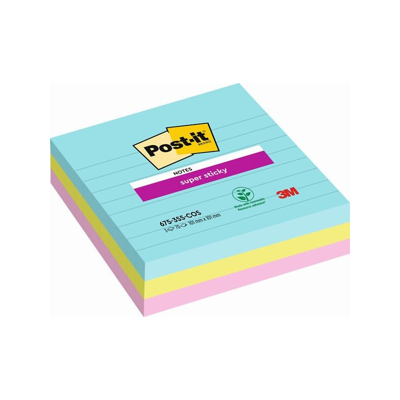 Post-It SuperSticky Cosmic 101x101 /3x70kpl