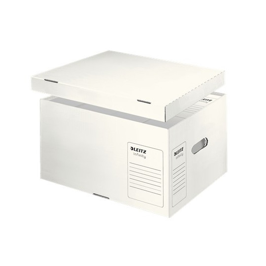 Arkistolaatikko L-koko Leitz Infinity - happovapaa, turvallinen ja pitkäikäinen asiakirjasäilytys