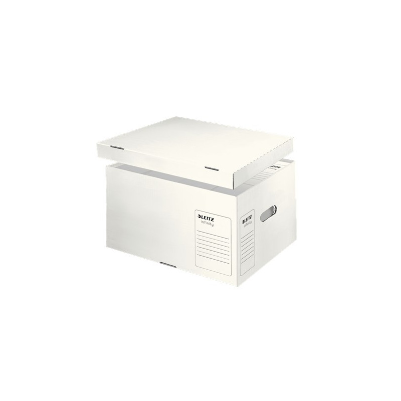 Arkistolaatikko L-koko Leitz Infinity - happovapaa, turvallinen ja pitkäikäinen asiakirjasäilytys