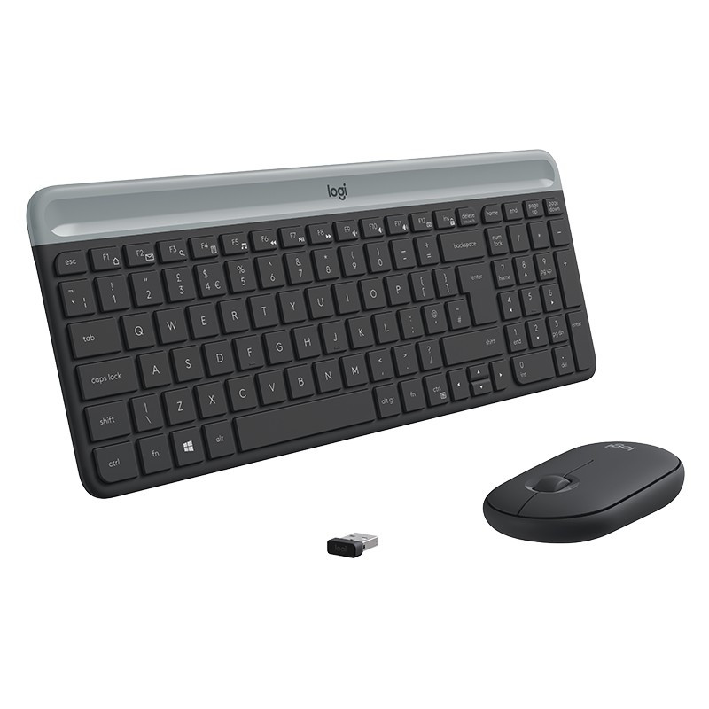 Langaton näppäimistö ja hiiri Logitech MK470 Musta