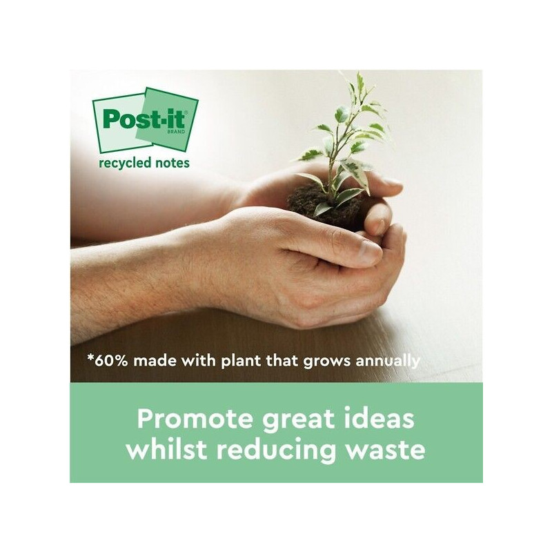 Viestilappu EKO 76x76mm Keltainen Post-It Super Sticky /12 nidettä