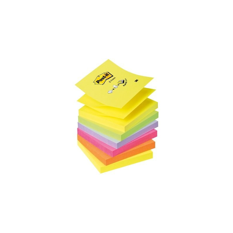Viestilappu EKO 76x76mm Rainbow Post-It Z-Notes /6 nidettä