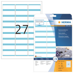 Nimitarra 63,5x29,6mm Herma 4513 Sininen/Valkoinen