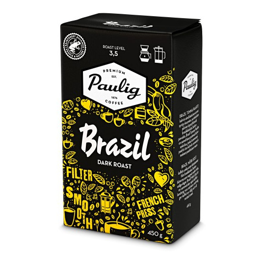 Kahvipapu Brazil Dark Roast 500g - makean paahtoinen kahvisekoitus
