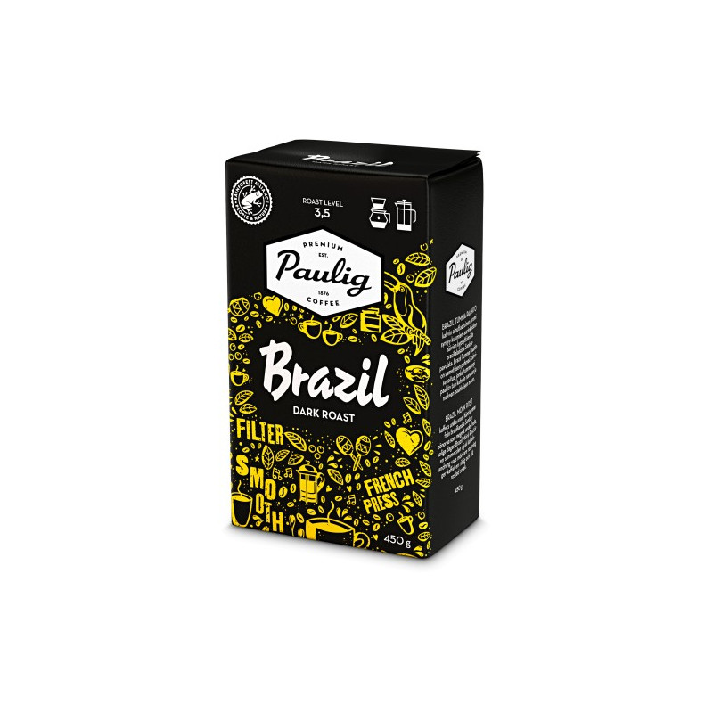Kahvipapu Brazil Dark Roast 500g - makean paahtoinen kahvisekoitus