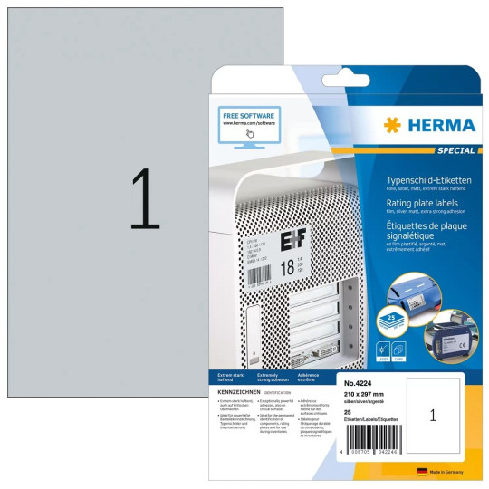 Herma 4224 Hopea merkintätarra 210x297mm
