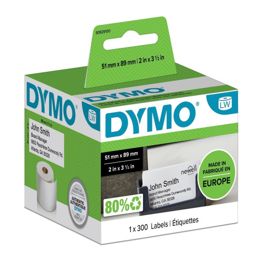 Dymo LW Käynti-/nimikortti 51x89 mm
