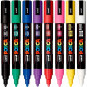 Maalikynäsarja 2,5mm /8kpl UNI PC-5M Posca Paint Marker, perusvärit kaiken merkintään.