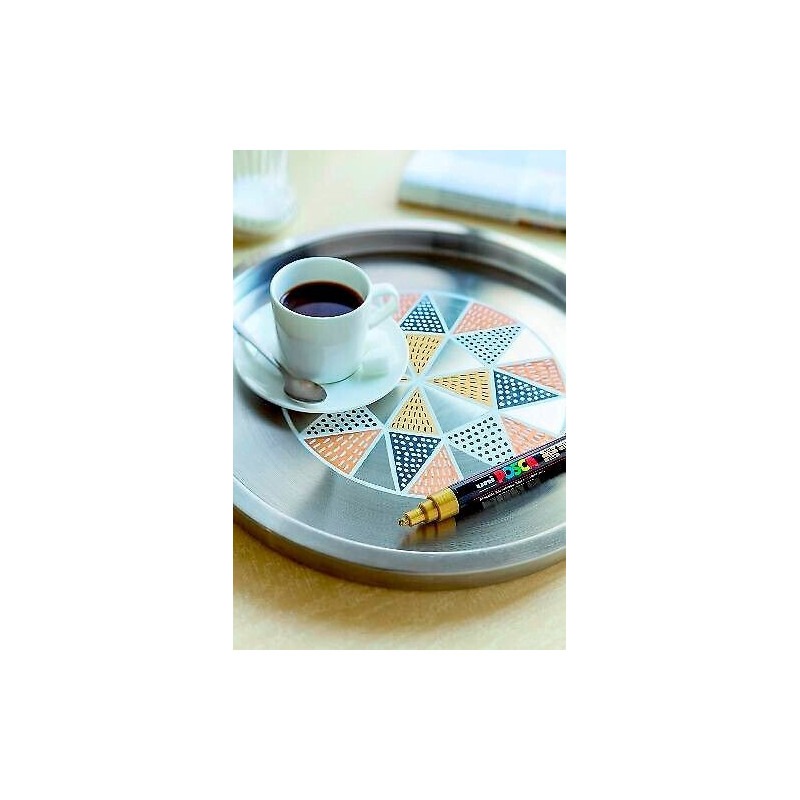 Maalikynäsarja 2,5mm /8kpl UNI PC-5M Posca Paint Marker, perusvärit kaiken merkintään.